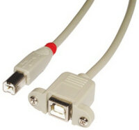 Lindy 31801 USB Kabel 1 m USB 2.0 USB B Grau
