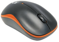 Manhattan Success Wireless Maus, USB, optisch, drei Tasten plus Mausrad, 1000 dpi, orange
