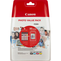 Canon CLI-581 BK/C/M/Y Tinte + Fotopapier Value Pack