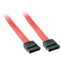 Lindy 33324 SATA-Kabel 0,5 m Schwarz, Rot