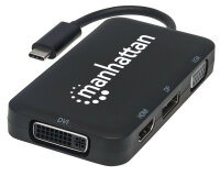 Manhattan USB-C 4-in-1 Audio/Video-Konverter, USB 3.1 Typ...