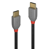 Lindy 36870 USB Kabel 0,5 m USB 2.0 USB C Schwarz, Grau