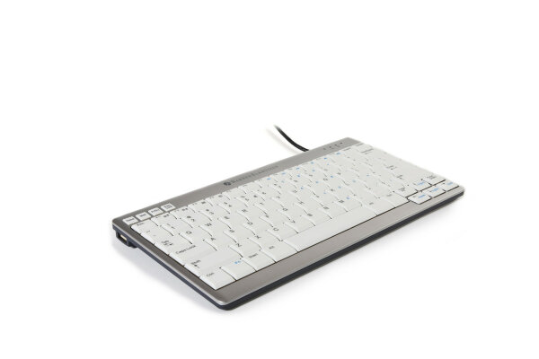 BakkerElkhuizen UltraBoard 950 Tastatur USB AZERTY Belgisch Silber, Weiß
