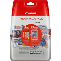 Canon CLI-571XL BK/C/M/Y Tinte mit hoher Reichweite +...