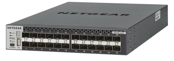 NETGEAR M4300-24XF Managed L3 10G Ethernet (100/1000/10000) 1U Schwarz, Grau
