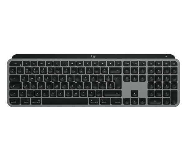 Logitech MX Keys for Mac Advanced Wireless Illuminated Keyboard Tastatur RF Wireless + Bluetooth QWERTZ Deutsch Grau
