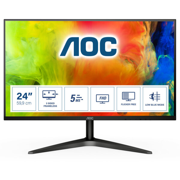 AOC B1 24B1H Computerbildschirm 59,9 cm (23.6 Zoll) 1920 x 1080 Pixel Full HD LED Schwarz