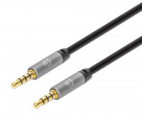 Manhattan 355988 Audio-Kabel 1 m 3.5mm Schwarz, Silber