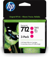 HP 712 3er-Pack Magenta DesignJet Druckerpatrone, 29 ml