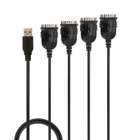 Lindy 42675 Serien-Kabel Schwarz 0,94 m USB Typ-A DB-9