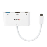 Lindy 43340 Videokabel-Adapter 0,18 m HDMI + USB Type-A...