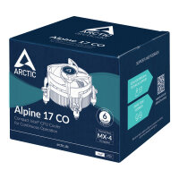ARCTIC Alpine 17 CO Prozessor Luftkühlung 9,2 cm Schwarz, Silber 1 Stück(e)