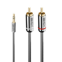 Lindy 35337 Audio-Kabel 10 m 3.5mm 2 x RCA Anthrazit