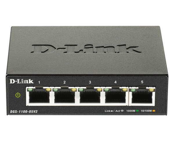 D-Link DGS-1100-05V2 Netzwerk-Switch Managed Gigabit Ethernet (10/100/1000) Schwarz
