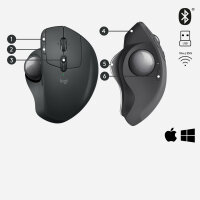 Logitech MX Ergo Maus rechts RF Wireless + Bluetooth Trackball 440 DPI