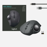 Logitech MX Ergo Maus rechts RF Wireless + Bluetooth Trackball 440 DPI