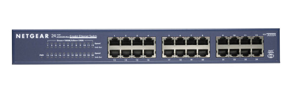 NETGEAR 24-port Gigabit Rack Mountable Network Switch Unmanaged Blau