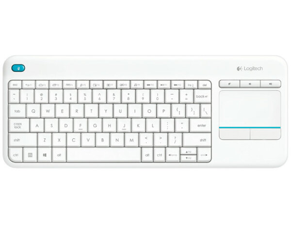 Logitech Wireless Touch Keyboard K400 Plus Tastatur RF Wireless QWERTZ Deutsch Weiß